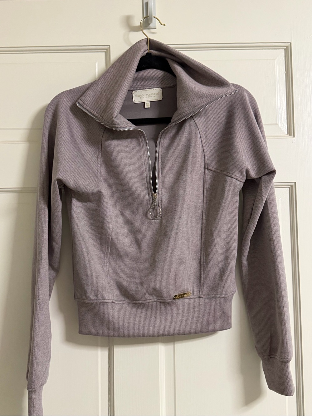 Simply Southern Mauve Half-Zip Turtleneck Pullover